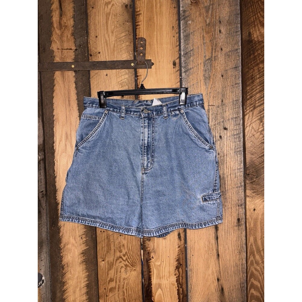 Blue Blass Medium Wash Cargo Jean Shorts Women’s Size 12 90s Vintage